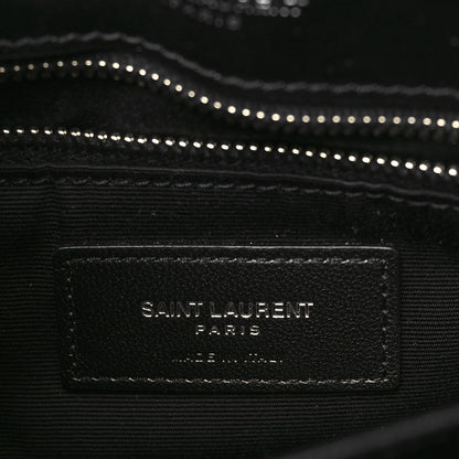Saint Laurent Calfskin Y Quilted Monogram Toy Loulou Crossbody Bag Black 6 of 6
