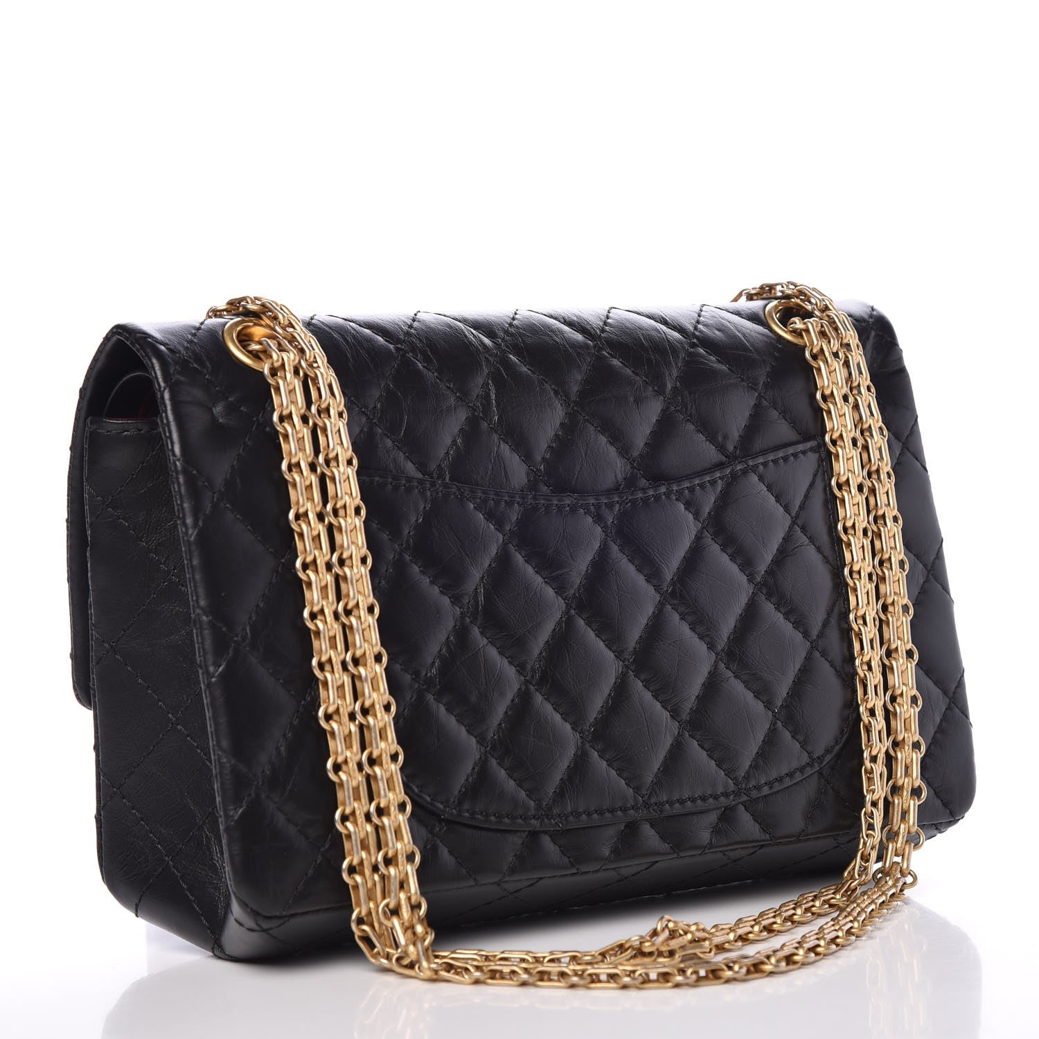 Chanel Aged Calfskin Quilted 2.55 Reissue 225 Flap Black 4 of 9