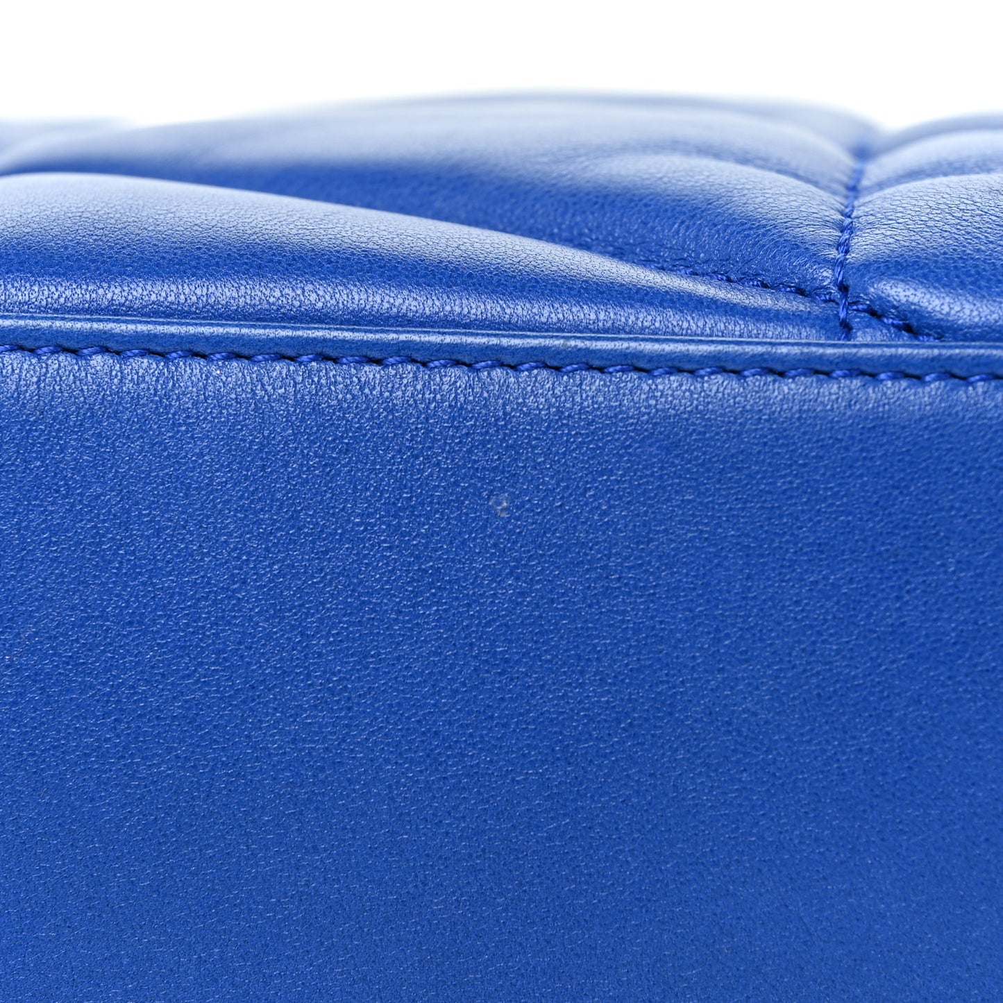 Lambskin Quilted Small Loulou Puffer Monogram Chain Satchel Majorele Blue