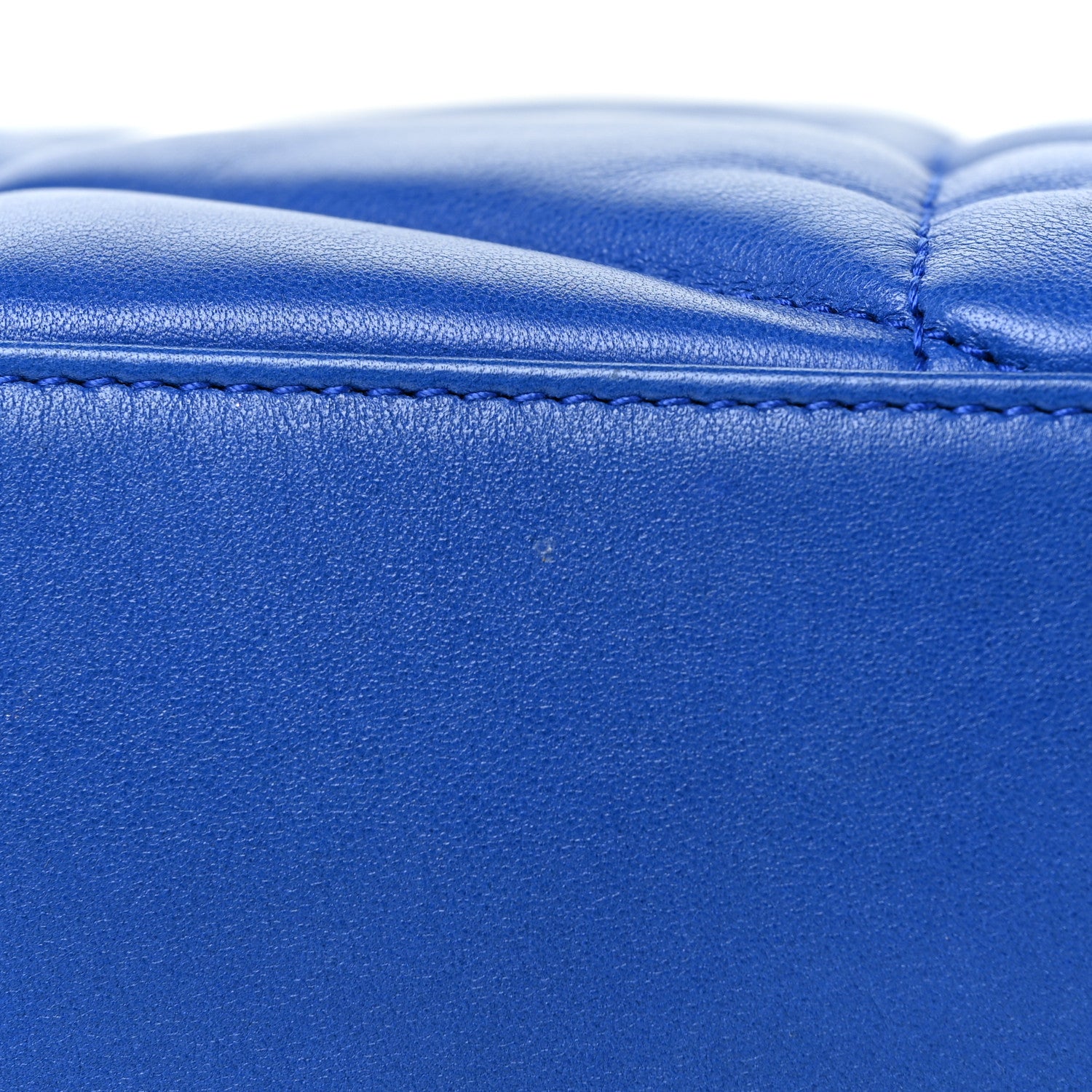 Saint Laurent Lambskin Quilted Small Loulou Puffer Monogram Chain Satchel Majorele Blue 17 of 19