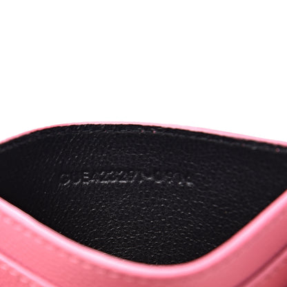 Saint Laurent Grain De Poudre Matelasse Chevron Monogram Credit Card Case Indian Pink 6 of 10