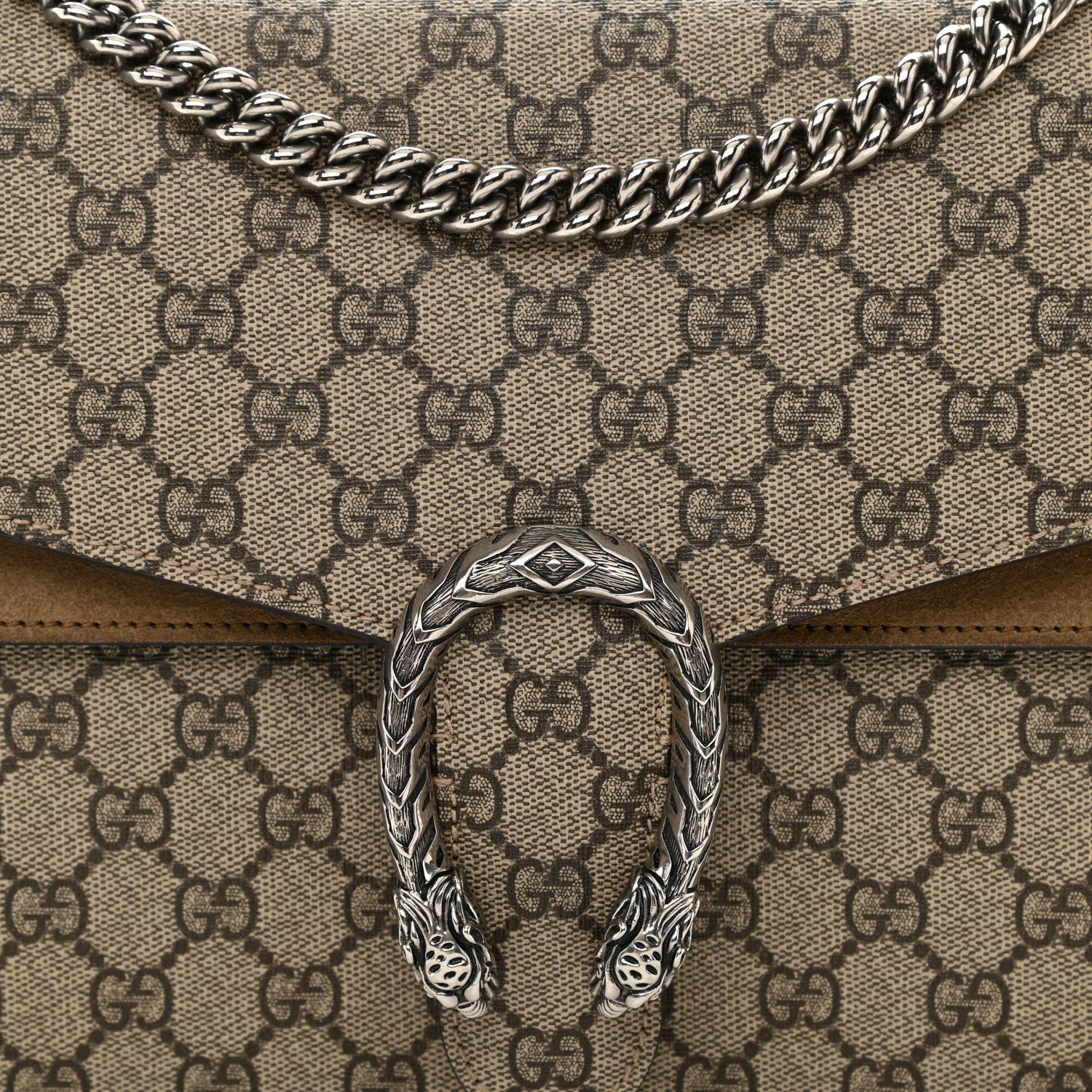 Gucci GG Supreme Monogram Medium Dionysus Shoulder Bag Taupe 8 of 8