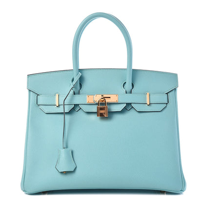Hermes Epsom Birkin 30 Bleu Atoll 1 of 35