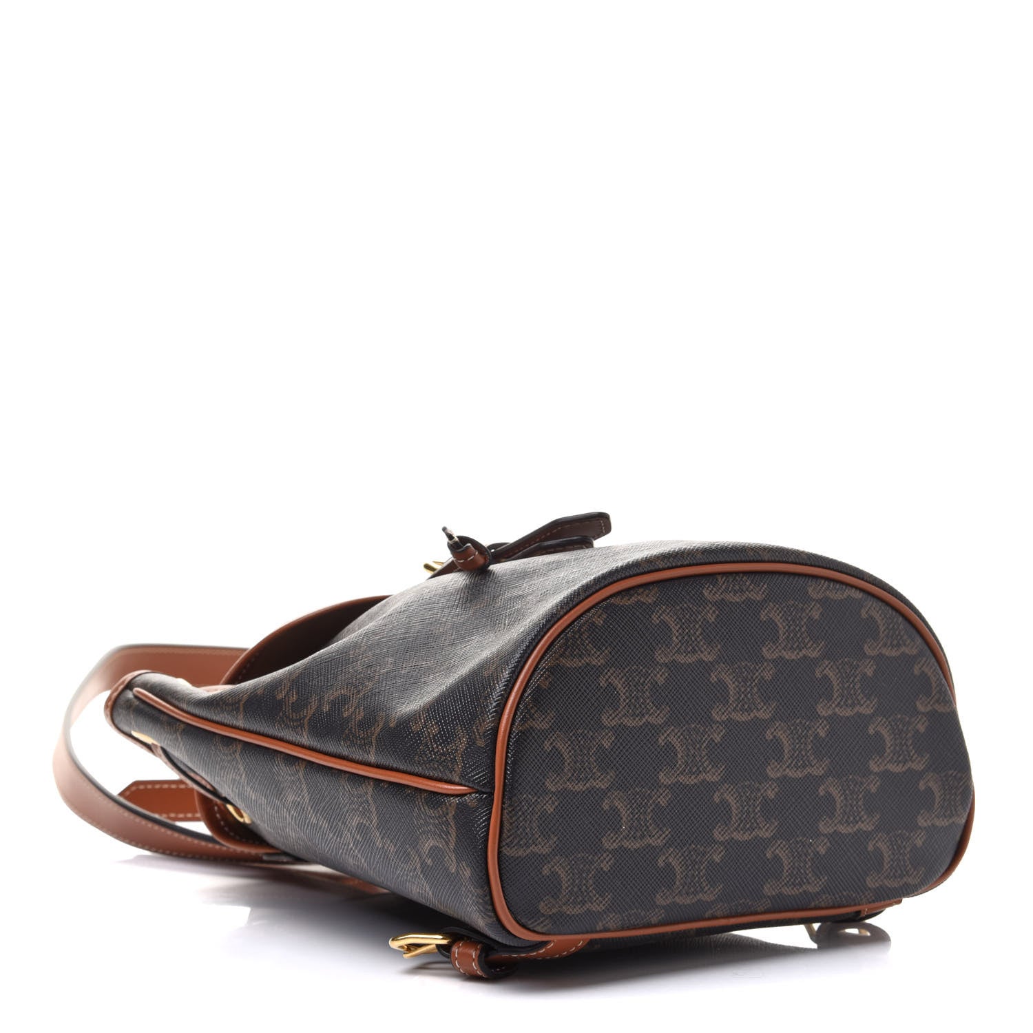 Celine Triomphe Canvas Calfskin Mini Folco Backpack Tan 4 of 9