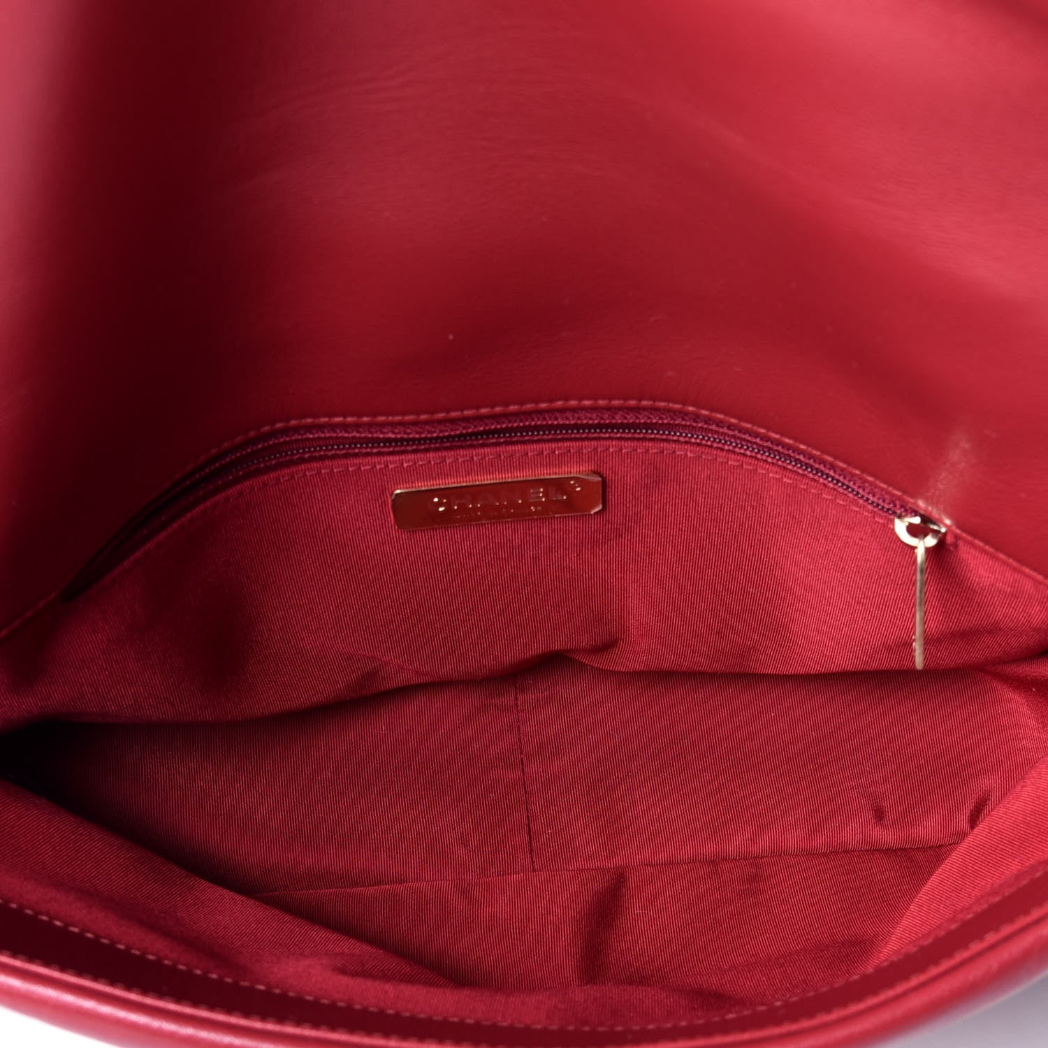 Chanel Lambskin Quilted Large Chanel 19 Flap Dark Pink 5 of 9