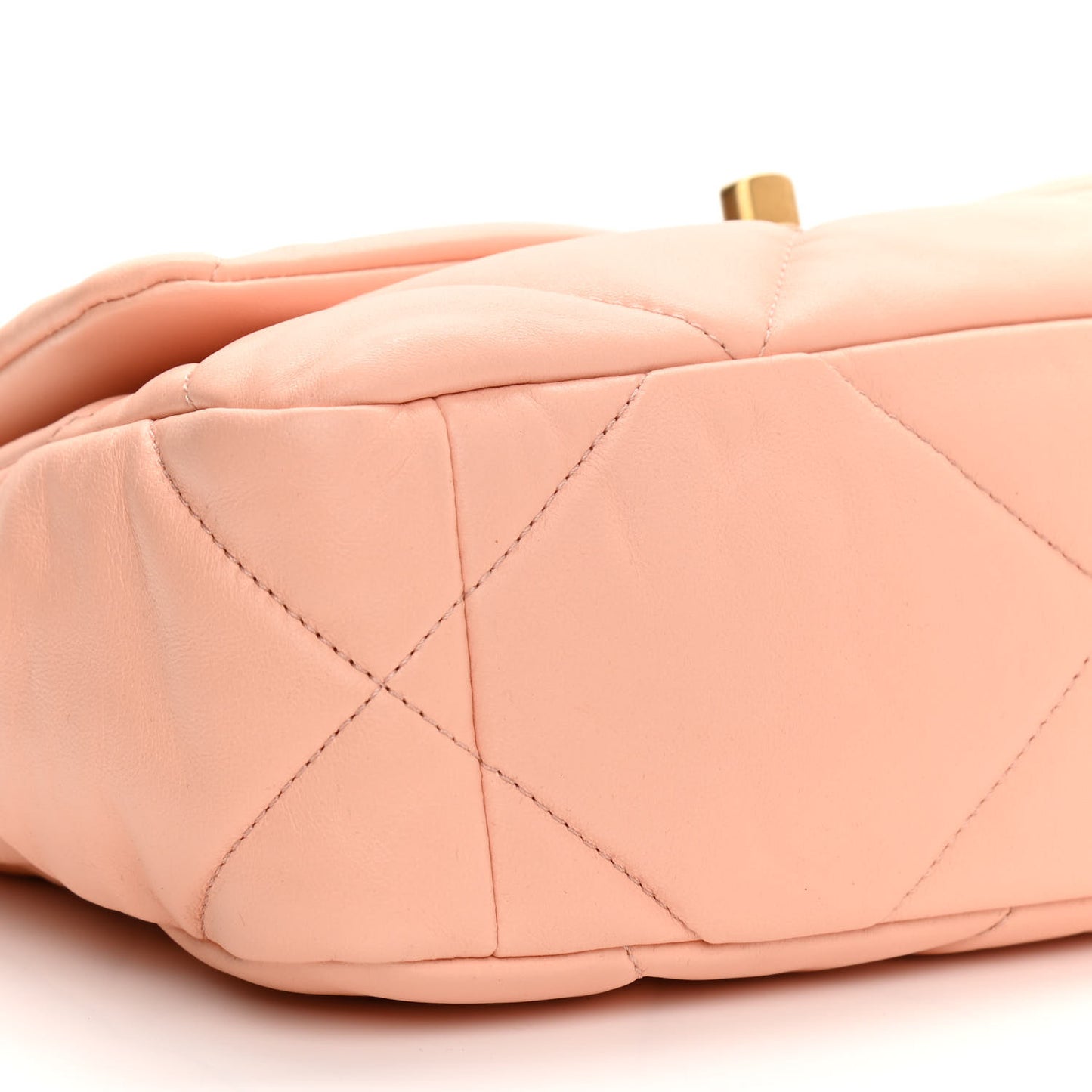 Lambskin Quilted Medium Chanel 19 Flap Light Orange