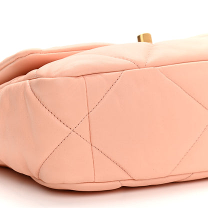 Chanel Lambskin Quilted Medium Chanel 19 Flap Light Orange 9 of 10