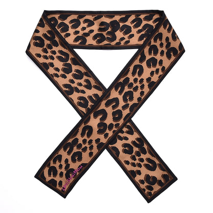 Louis Vuitton Silk Leopard Bandeau Scarf Marron 1 of 4