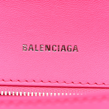 Balenciaga Shiny Box Calfskin Small Hourglass Top Handle Bag Fluo Pink 6 of 10