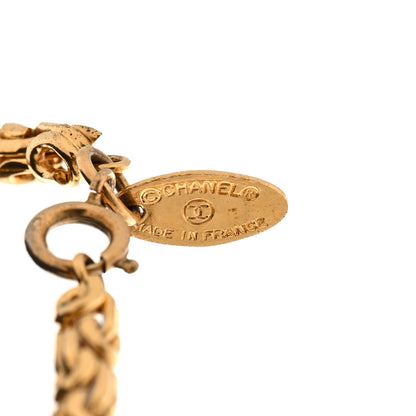 Chanel Metal Pearl Flower Necklace Gold 5 of 8