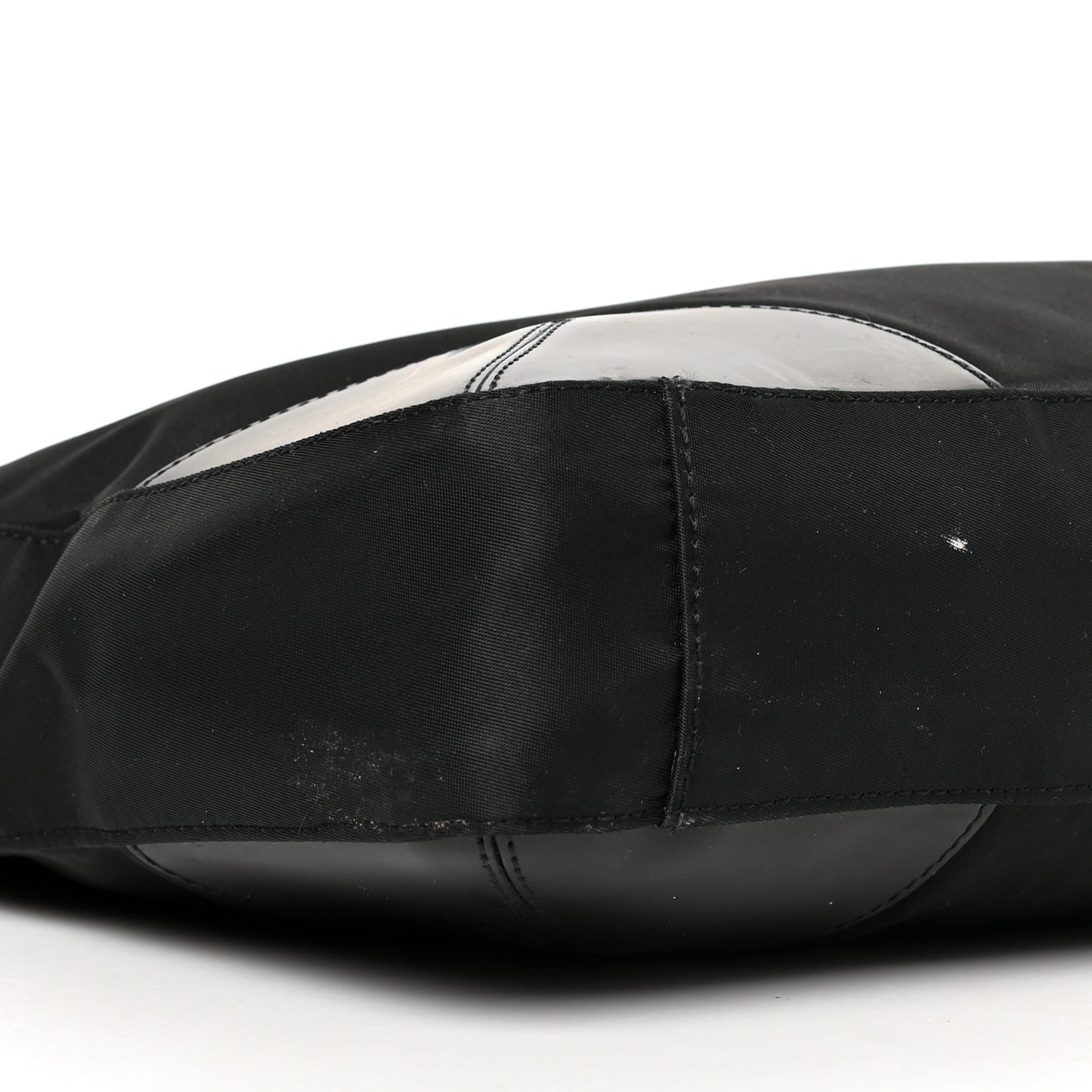 Calfskin Tessuto Nylon Easy Shoulder Bag Black