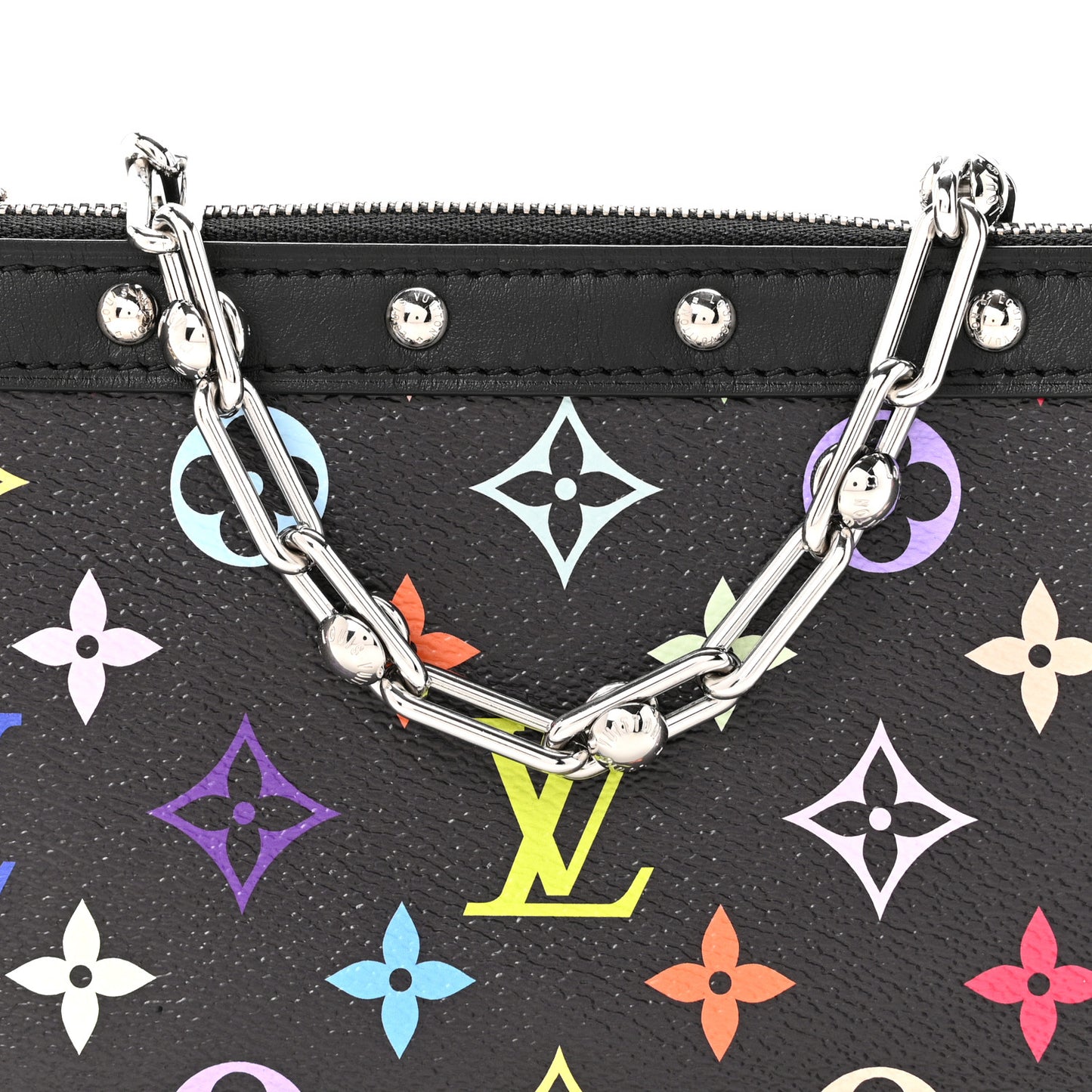 LV X TM Monogram Multicolor Pochette Accessories Black