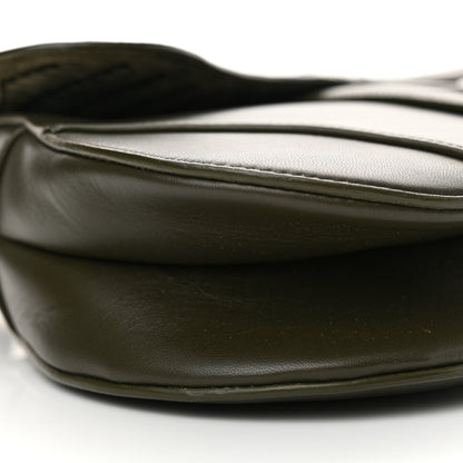 Christian Dior Smooth Calfskin Braided Saddle Bag Dark Green 9 of 13