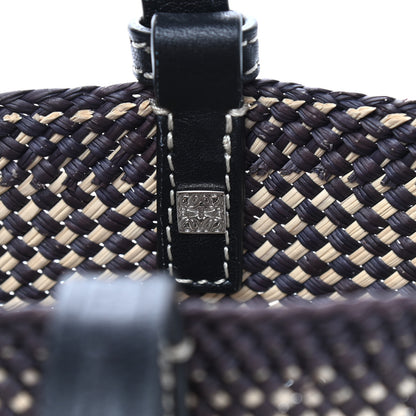 Loewe Raffia Paula's Ibiza Small Basket Tote Natural Black 6 of 10