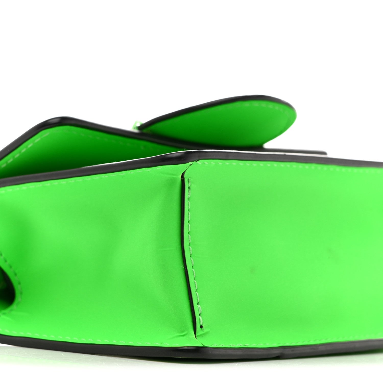 Versace Calfskin Rubber Medusa Shoulder Bag Lime 8 of 12