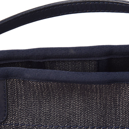 Chanel Denim Small Deauville Tote Dark Blue 9 of 19