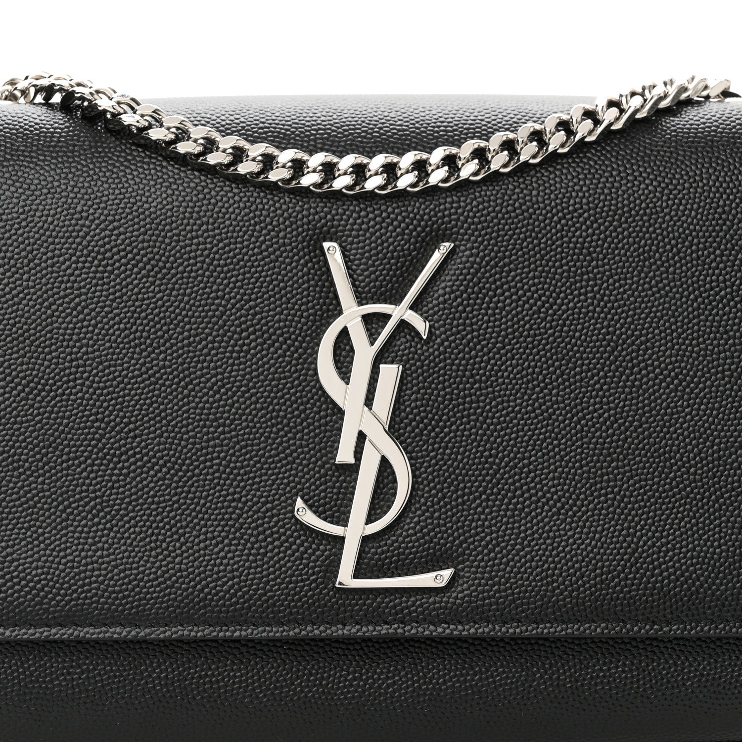 Saint Laurent Grain De Poudre Small Monogram Kate Satchel Black 7 of 10
