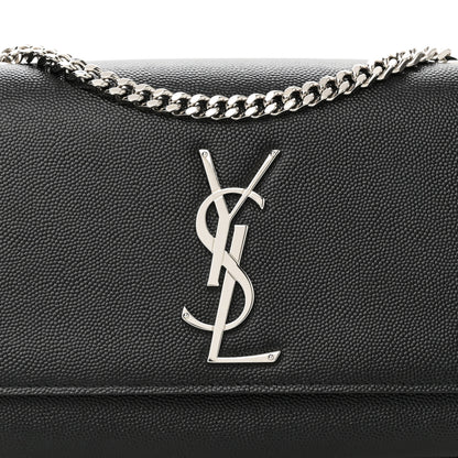 Saint Laurent Grain De Poudre Small Monogram Kate Satchel Black 7 of 10