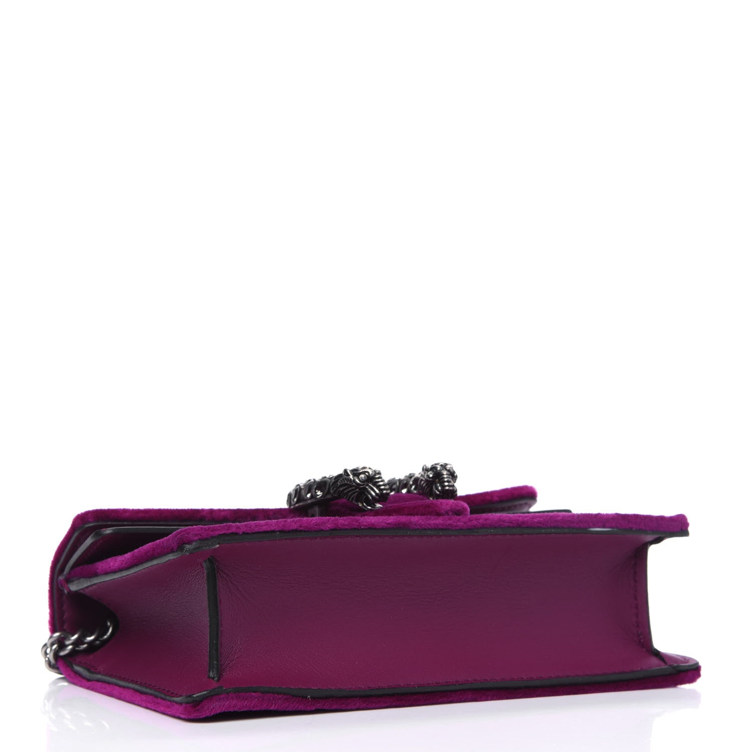 Gucci Velvet Super Mini Dionysus Shoulder Bag Fuchsia Violet Cyclamen 3 of 6