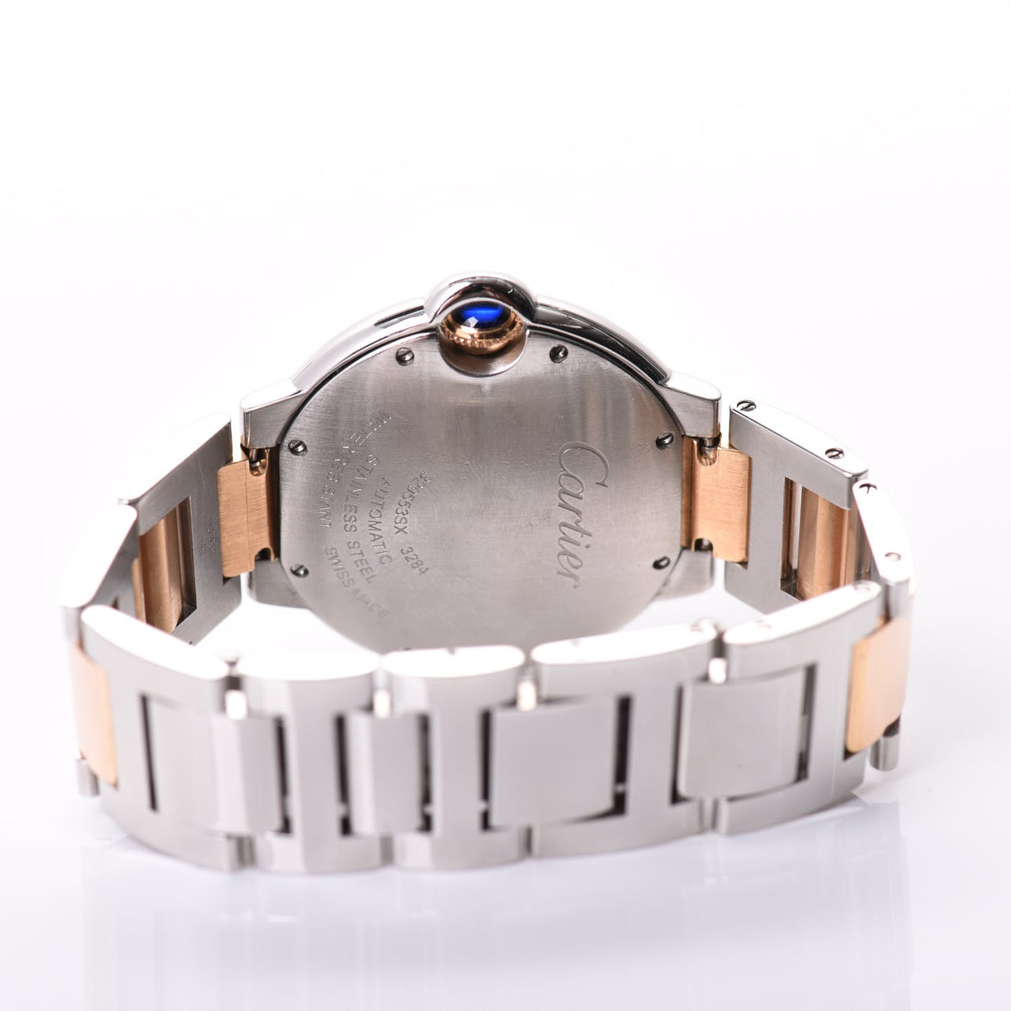 Stainless Steel 18K Pink Gold Diamond 36mm Ballon Bleu De Automatic Watch