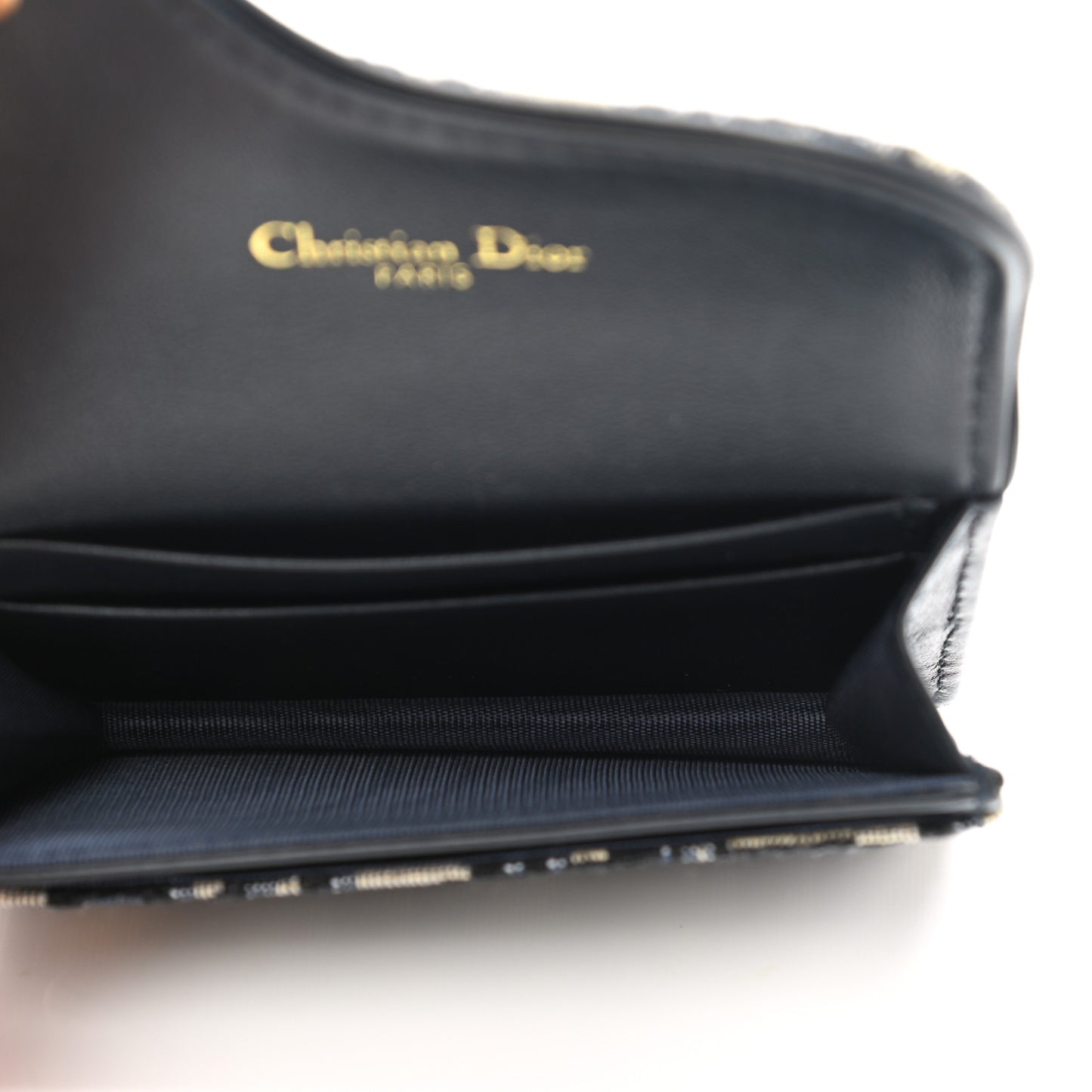 Oblique Saddle Card Holder Blue