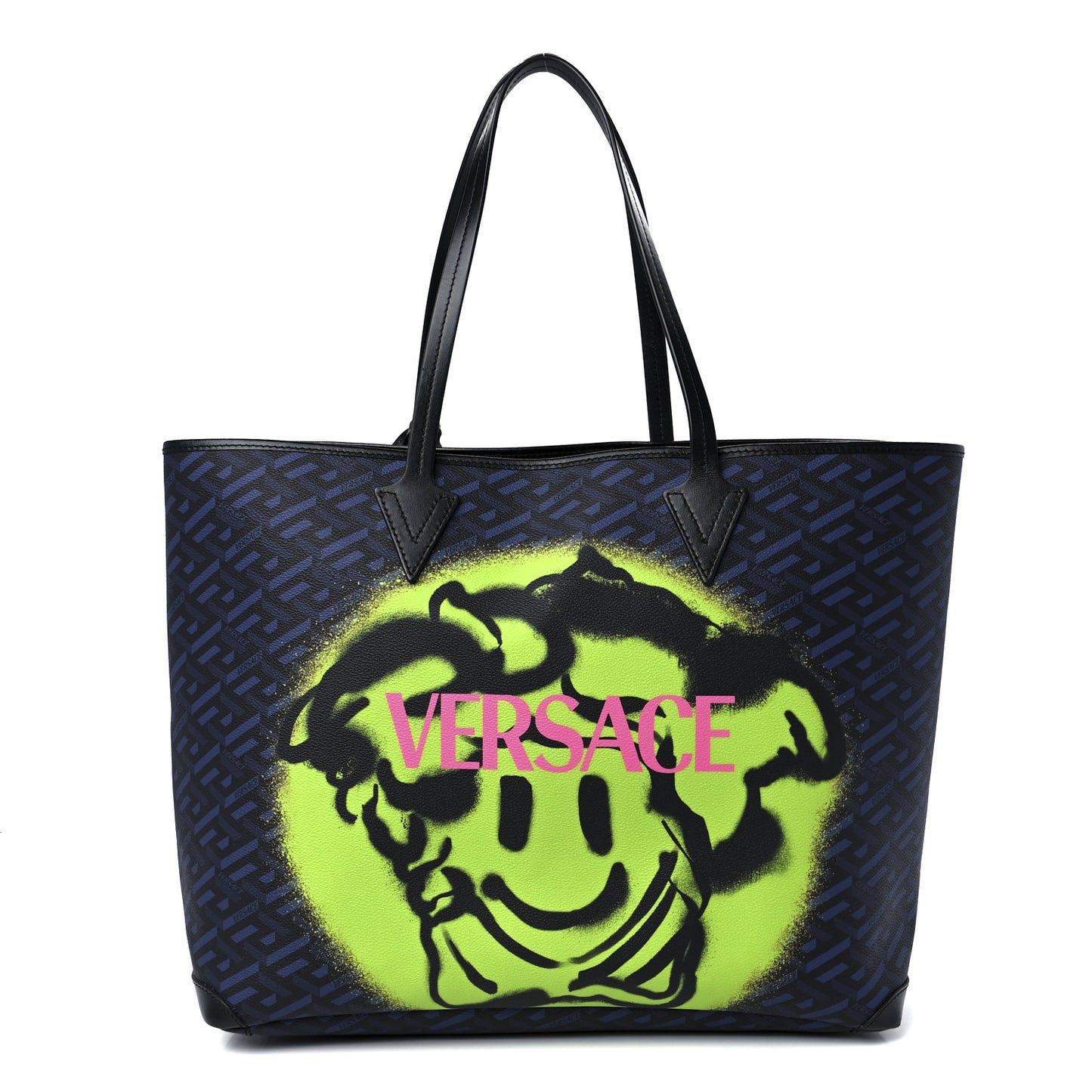 Calfskin Monogram Smile Medusa Tote Multicolor