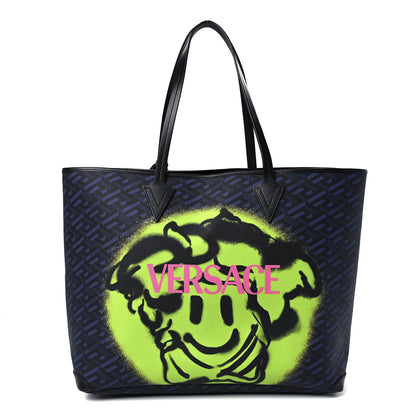 Versace Calfskin Monogram Smile Medusa Tote Multicolor 2 of 12