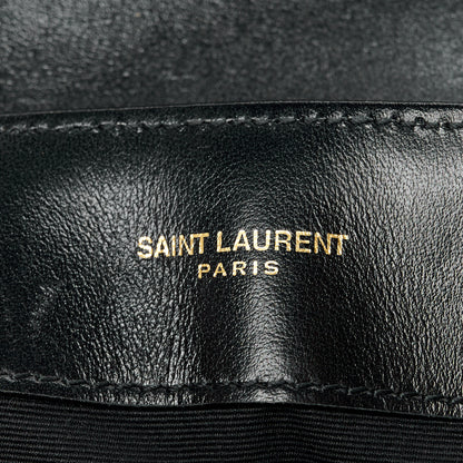 Saint Laurent Calfskin Y Quilted Monogram Small Loulou Chain Satchel Black 6 of 11