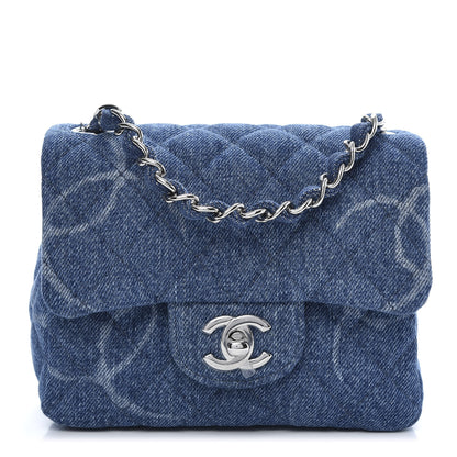 Chanel Denim CC Quilted Mini Square Flap Blue 1 of 11