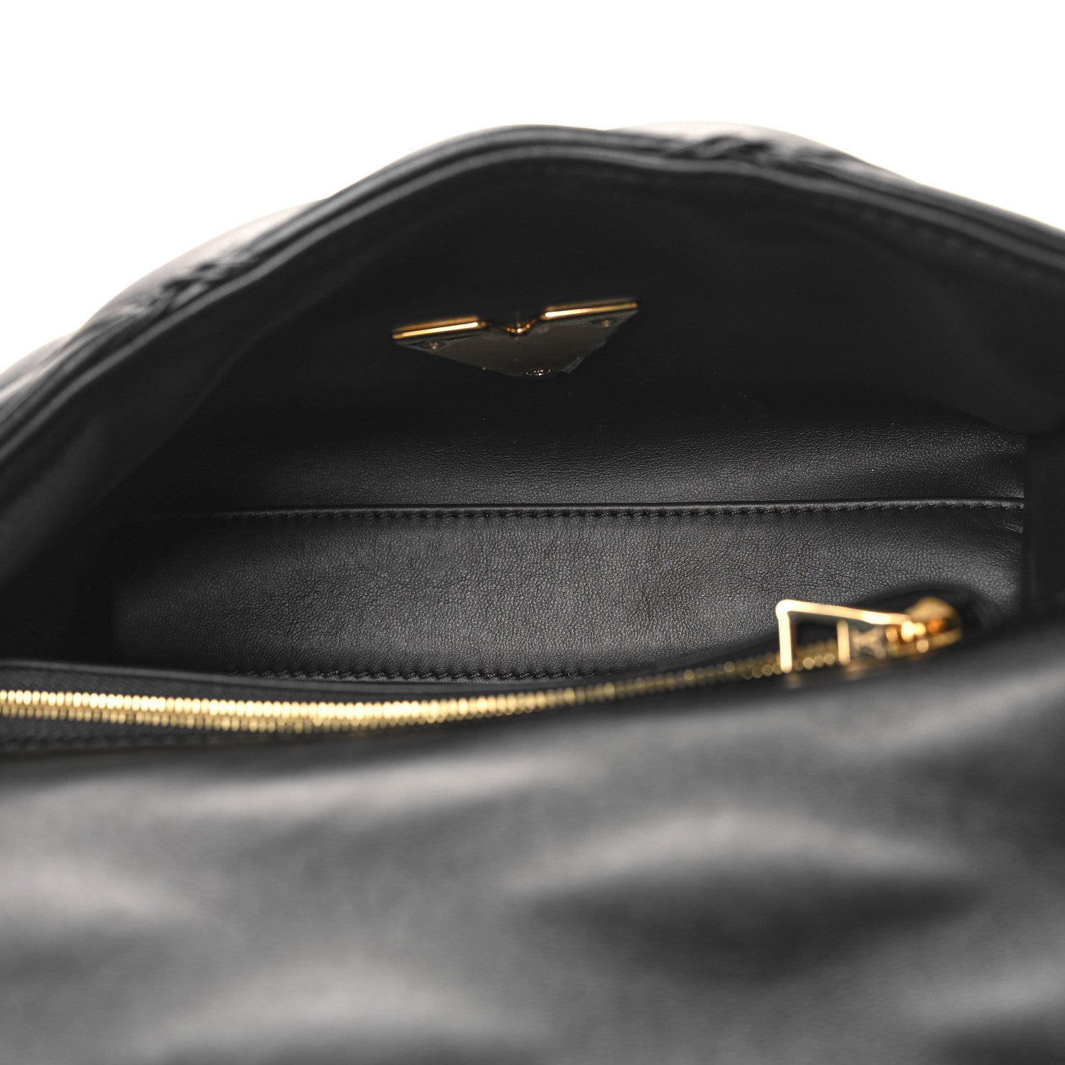 Louis Vuitton Lambskin Malletage Top Handle GO-14 MM Black 5 of 10