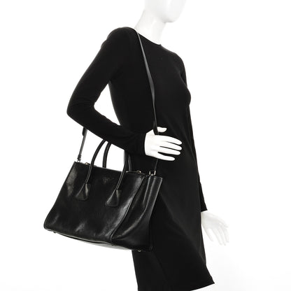 Prada Glace Calf Twin Pocket Tote Nero Black 2 of 8