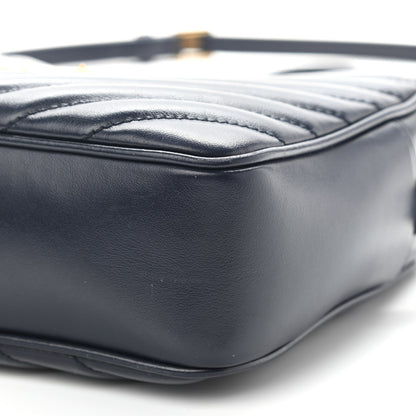 Saint Laurent Calfskin Matelasse Monogram Lou Camera Bag Deep Marine 9 of 12