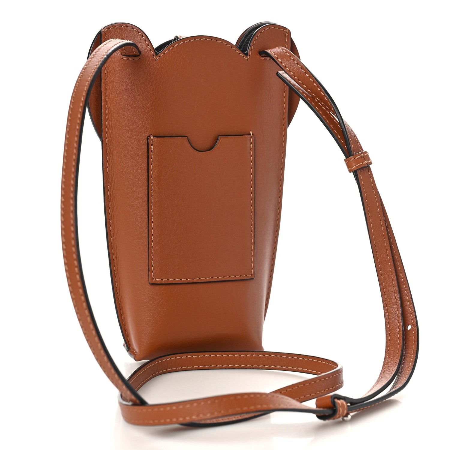 Loewe Calfskin Elephant Pouch Crossbody Bag Tan 2 of 9