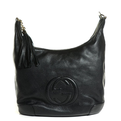 Gucci Pebbled Calfskin Medium Soho Chain Hobo Black 1 of 18