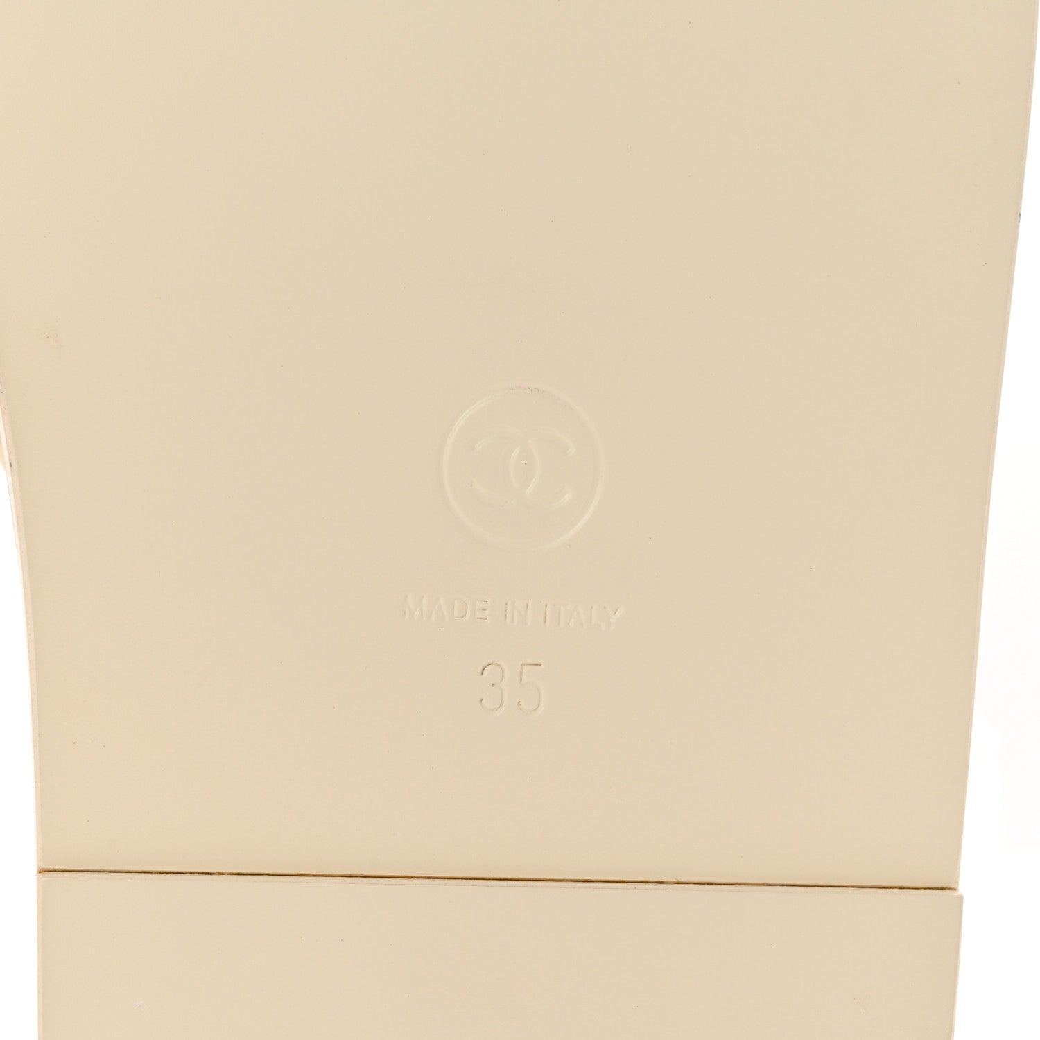 Chanel Lambskin Cha-Nel Mule Sandals 35 Ivory Multicolor 6 of 7