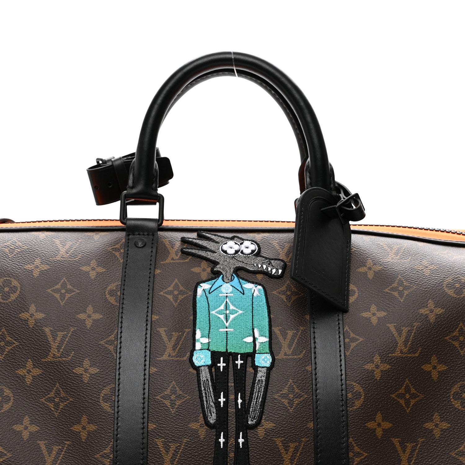 Louis Vuitton Monogram Embroidered Cartoon LV Friends Keepall Bandouliere 50 4 of 9