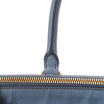 Prada Saffiano Medium Galleria Double Zip Tote Aviazione 12 of 20