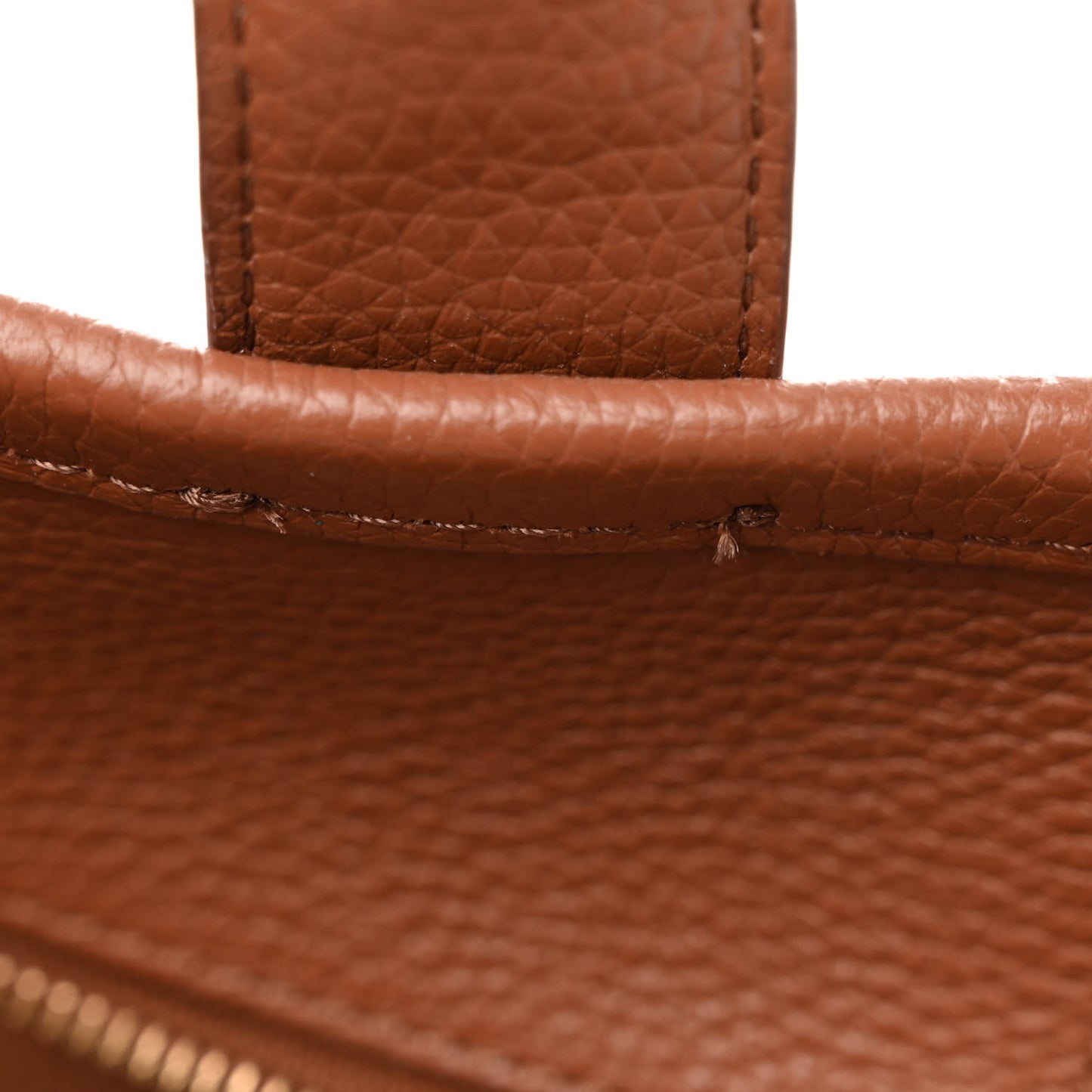 Grained Calfskin Mini The Tote Bag Argan Oil