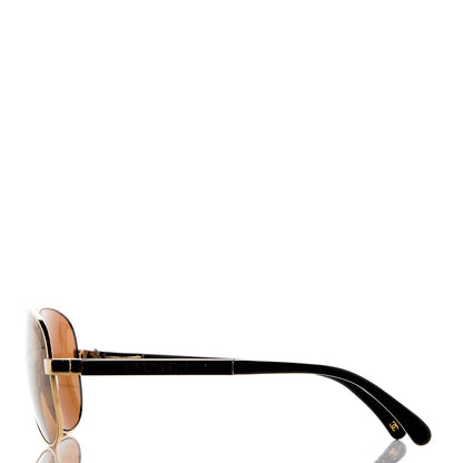 Chanel Aviator Sunglasses 4179 Gold 3 of 8