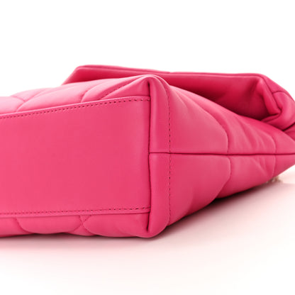 Saint Laurent Lambskin Quilted Toy Loulou Puffer Monogram Chain Satchel Bubblegum 10 of 11