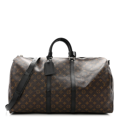 Louis Vuitton Monogram Macassar Keepall Bandouliere 55 1 of 12