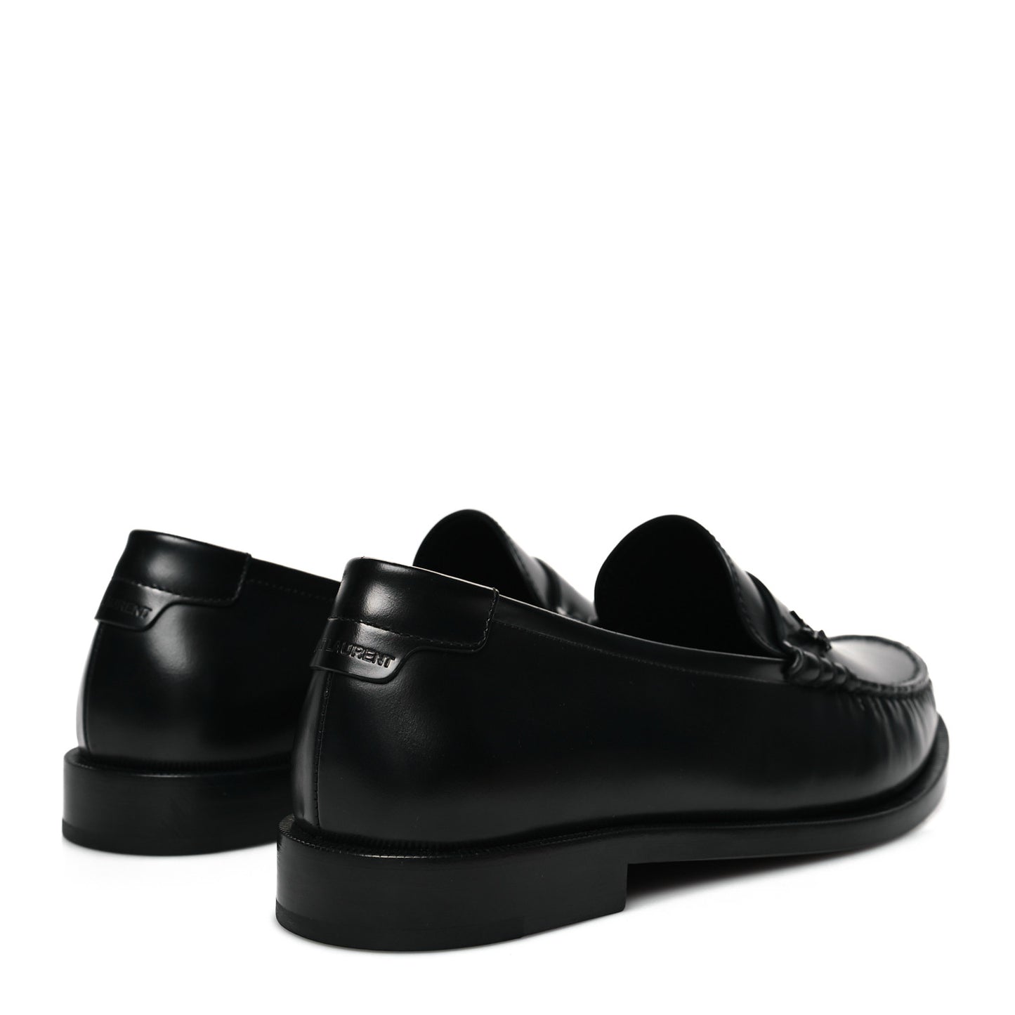 Smooth Calfskin Penny Loafers 40.5 Black