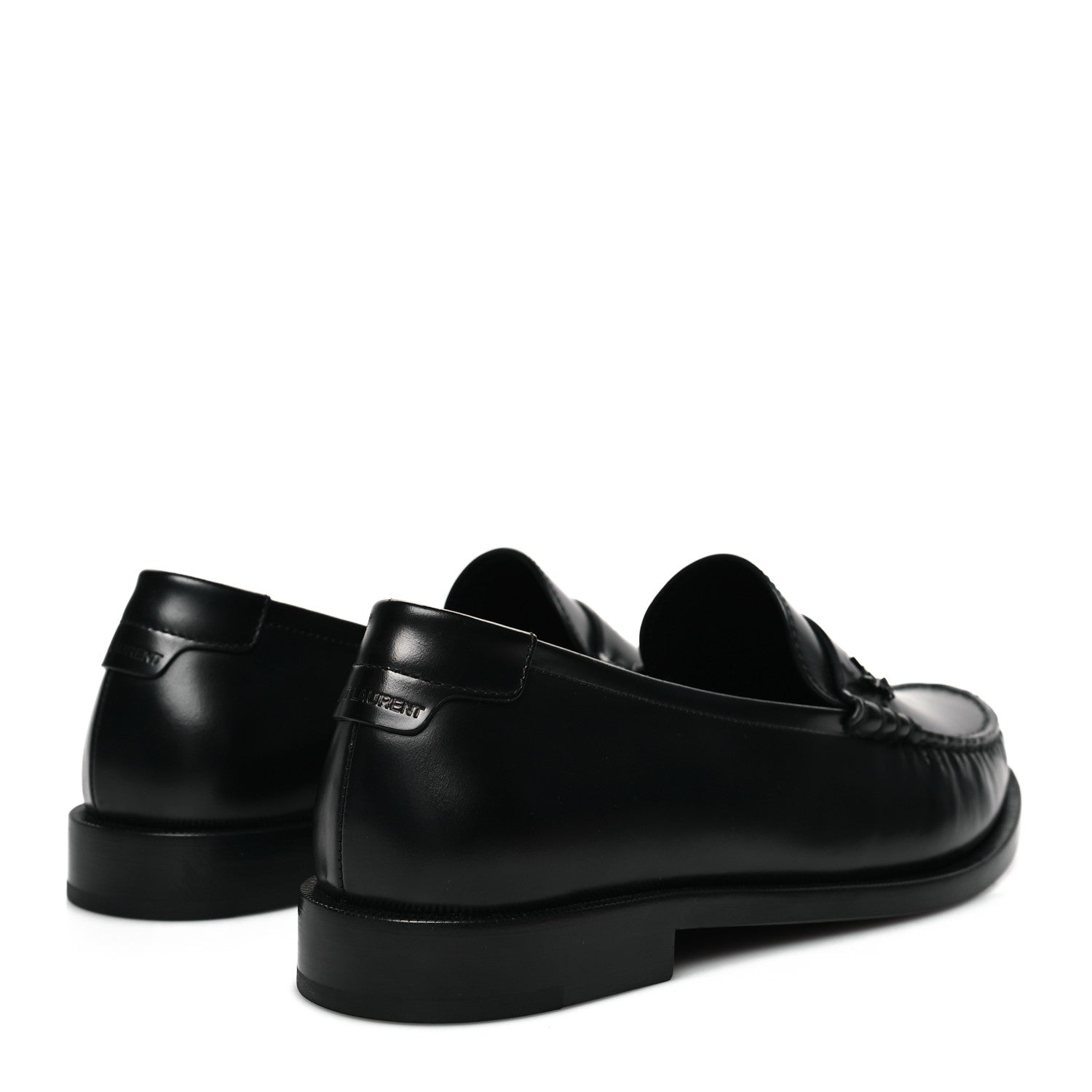 Saint Laurent Smooth Calfskin Penny Loafers 40.5 Black 4 of 9