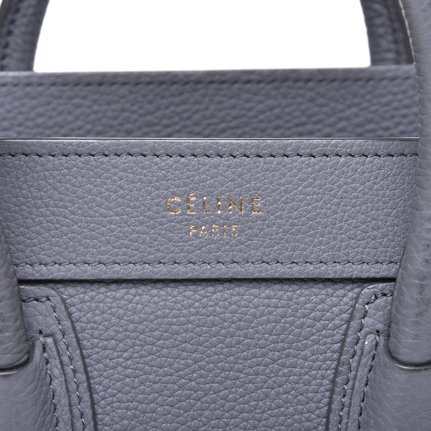 Drummed Calfskin Nano Luggage Kohl