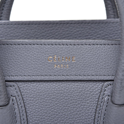 Celine Drummed Calfskin Nano Luggage Kohl 11 of 11