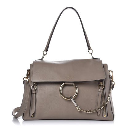 Chloe Calfskin Medium Faye Day Shoulder Bag Motty Grey 1 of 11
