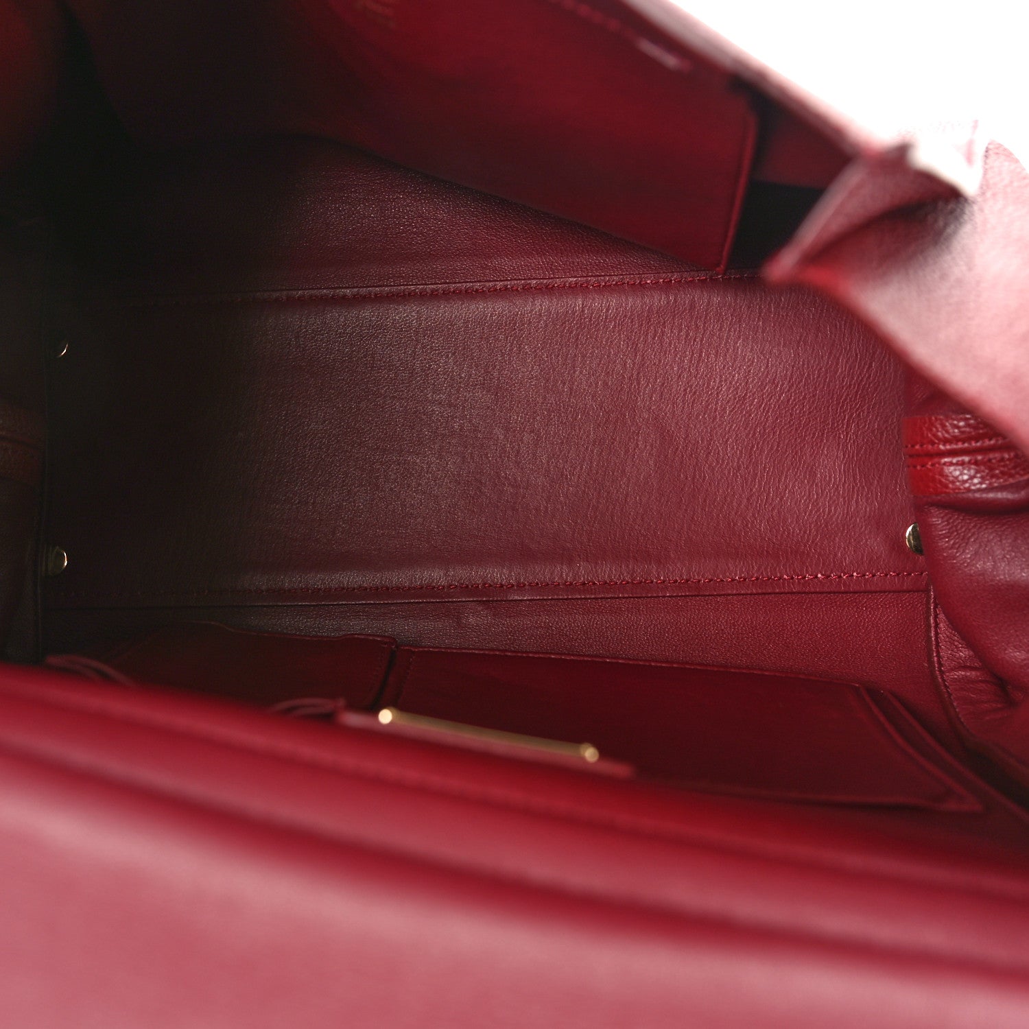 Salvatore Ferragamo Calfskin Sofia Shoulder Bag Burgundy 5 of 9