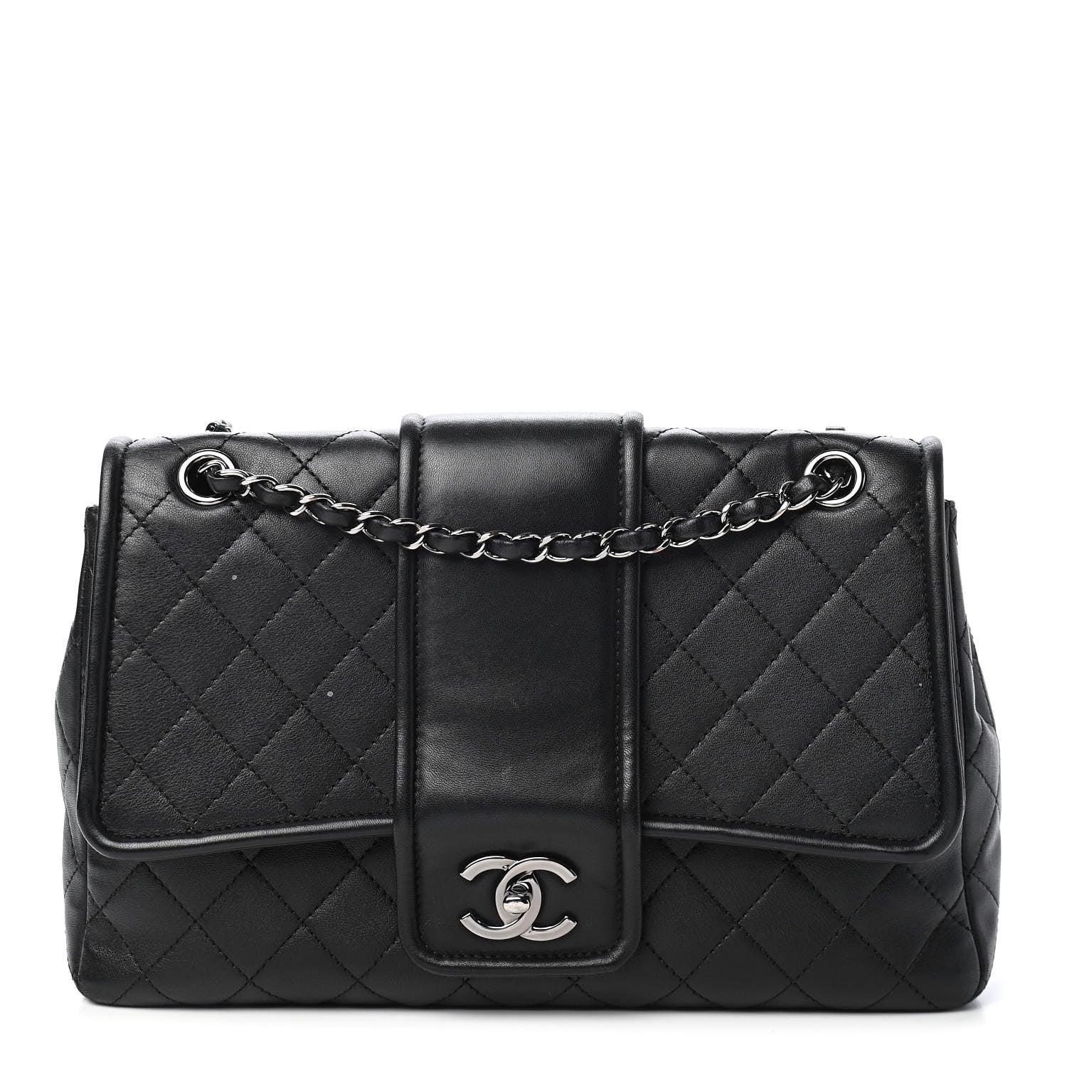 Chanel Lambskin Quilted Elementary Chic Flap Black 1 of 9