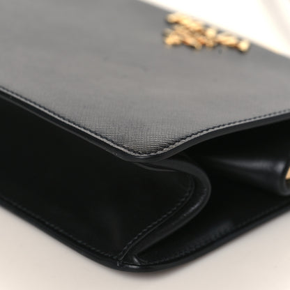 Prada Saffiano City Calfskin Light Frame Bag Black 8 of 8