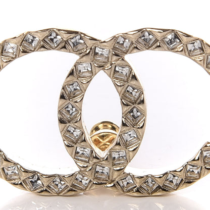 Chanel Baguette Crystal High Society CC Earrings Gold 3 of 3